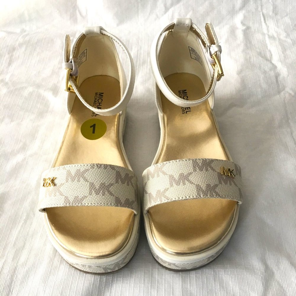Michael Kors Big Girl Signature Shouse Sandall New Whitoutbox Size 1